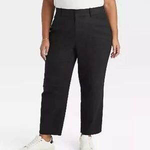 Women's Black High Rise Ankle Pants - Ava & Viv - Size 17